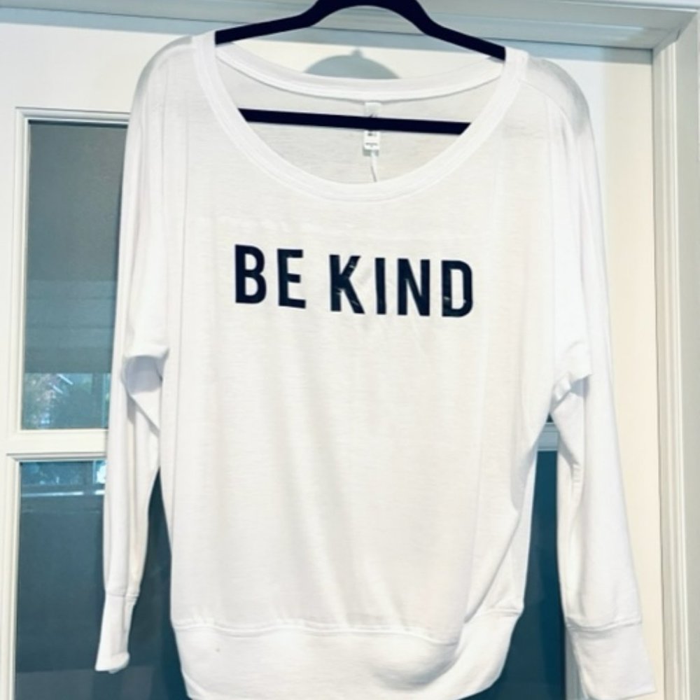 "BE KIND" Off the Shoulder Casual Top